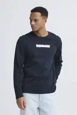 Wehkamp Blend longsleeve donkerblauw aanbieding