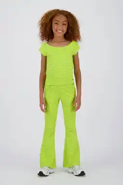 Wehkamp Vingino flared casual broek limegroen aanbieding
