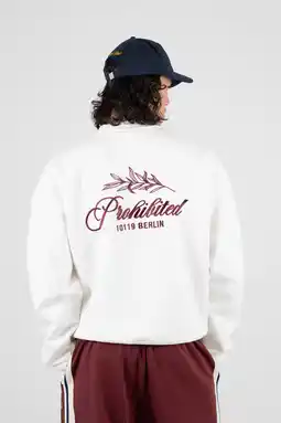 Wehkamp Prohibited sweater met backprint ecru aanbieding
