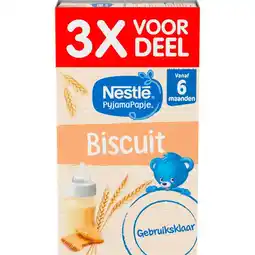 Etos Nestlé Baby PyjamaPapje Biscuit 6+ Maanden 3x250 ML aanbieding