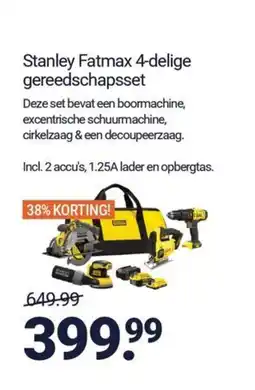 Inter Chalet Stanley Fatmax 4-delige gereedschapsset aanbieding