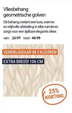 Inter Chalet Vliesbehang geometrische golven aanbieding