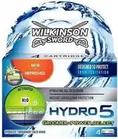 Bol.com Wilkinson Hydro 5 Scheermesjes - Groomer Power Select 4 Stuks aanbieding