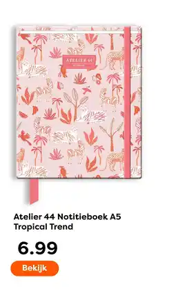 The Read Shop Atelier 44 Notitieboek A5 Tropical Trend aanbieding