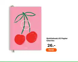 The Read Shop Notitieboek A5 Papier Cherries aanbieding