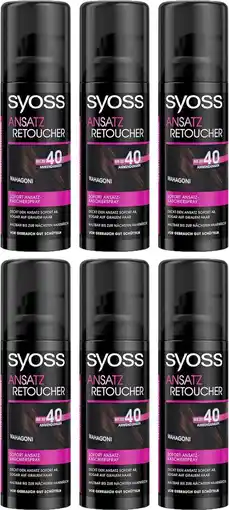 Bol.com Syoss Uitgroeispray - Donker Mahonie - Voordeelverpakking 6 x 120 ml aanbieding