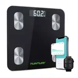 Wehkamp Tunturi weegschaal Smart Scale SC30 zwart aanbieding