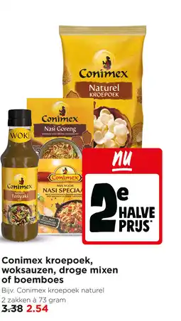 Jumbo Conimex kroepoek, woksauzen, droge mixen of boemboes aanbieding