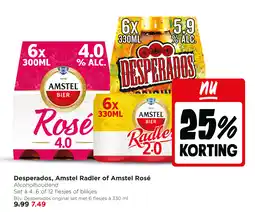 Jumbo Desperados, amstel radler of amstel rosé aanbieding