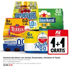 Jumbo Alcoholvrije bieren van amstel, desperados, heineken of texels aanbieding