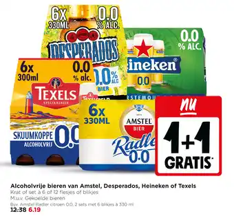 Alcoholvrije bieren van amstel, desperados, heineken of texels