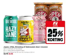Jumbo Jopen, uiltje, brewdog of gebrouwen door vrouwen aanbieding