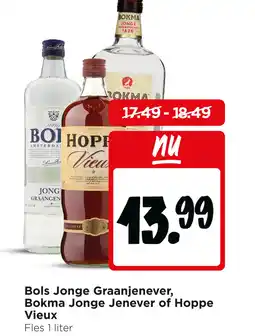 Jumbo Bols jonge graanjenever, bokma jonge jenever of hoppe vieux aanbieding