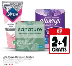 Jumbo Alle always, libresse of sanature aanbieding