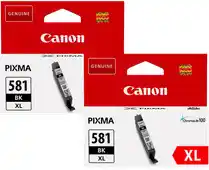 Coolblue Canon CLI-581XL Cartridges Zwart Duo Pack aanbieding