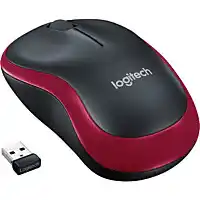 Expert Logitech M185 Draadloze Muis Muis Rood aanbieding