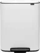 Wehkamp Brabantia Bo pedaalemmer 2x30L met 2 kunststof binnenemmers - White aanbieding