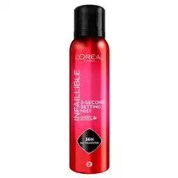 Kruidvat L'Oréal Paris Infaillible Cherry Edition 3-Second Setting Mist aanbieding