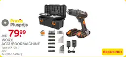 Praxis Worx Accuboormachine Type WX108.1 aanbieding