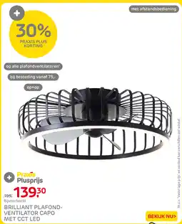 Praxis Brilliant Plafondventilator Capo aanbieding