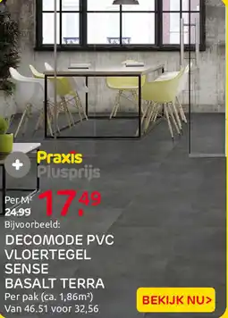 Praxis Decomode PVC Vloertegel Sense Basalt Terra aanbieding