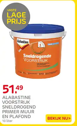 Praxis Alabastine Voorstrijk Sneldrogend Primer Muur en Plafond aanbieding