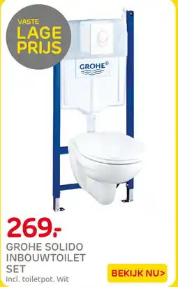 Praxis Grohe Solido Inbouwtoilet Set aanbieding