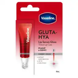 Kruidvat Vaseline Gluta-Hya Cherry Crush Lip Serum Gloss aanbieding