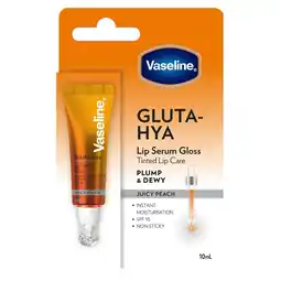Kruidvat Vaseline Gluta-Hya Juicy Peach Lip Serum Gloss aanbieding