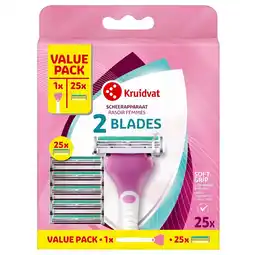 Kruidvat Kruidvat Dames 2-Voudig Scheerapparaat aanbieding