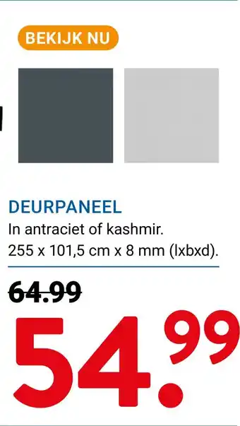 Kluswijs DEURPANEEL aanbieding