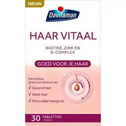 Kruidvat Davitamon Haar Vitaal Tabletten aanbieding