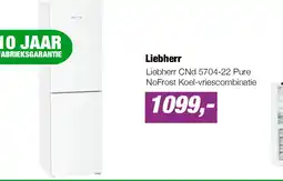 EP Liebherr CNd 5704-22 Pure NoFrost Koel-vriescombinatie aanbieding