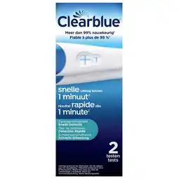 Kruidvat Clearblue Snelle Detectie Zwangerschapstest aanbieding