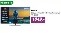 EP Philips 48OLED810 4K OLED Ambilight TV (2025) aanbieding