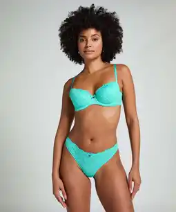 Hunkemoller Hunkemöller String Marine Groen aanbieding