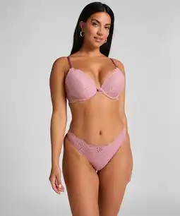 Hunkemoller Hunkemöller String Marine Roze aanbieding