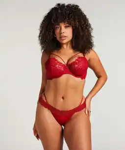Hunkemoller Hunkemöller Lage string Willow Rood aanbieding