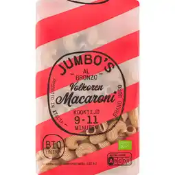 Jumbo Jumbo's Biologisch Volkoren Macaroni 500 g aanbieding