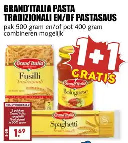 De Boerenschuur Grand'Italia pasta tradizionali en/of pastasaus aanbieding
