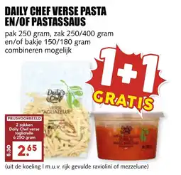 De Boerenschuur Daily Chef verse pasta en/of pastassaus aanbieding