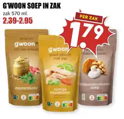 De Boerenschuur g'woon soep in zak aanbieding