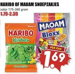 De Boerenschuur haribo of maoam snoepzakjes aanbieding