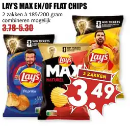De Boerenschuur Lay's max en/of flat chips aanbieding