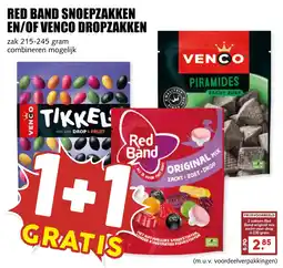 De Boerenschuur Red Band snoepzakken en/of Venco dropzakken aanbieding