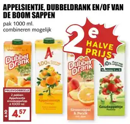 De Boerenschuur Appelsientje, Dubbeldrank en/of van de boom sappen aanbieding