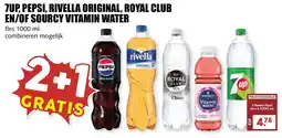 De Boerenschuur 7up, pepsi, rivella original, royal club en/of sourcy vitamin water aanbieding