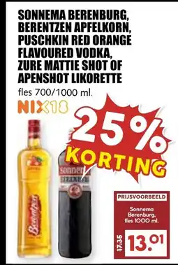 De Boerenschuur Sonnema berenburg and berentzen apfelkorn aanbieding