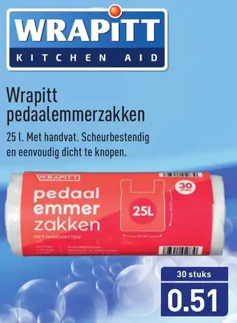 ALDI Wrapitt pedaalemmerzakken 30 stuks aanbieding