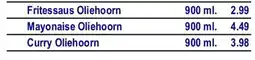 Vrieskoop Fritessaus Oliehoorn aanbieding